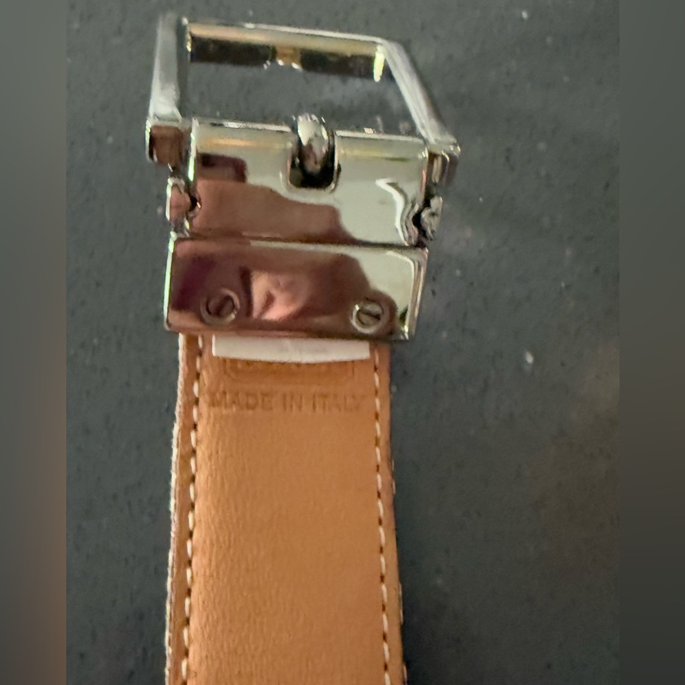 Coach Signature C Monogram Canvas and Leather Belt. Size S. Unisex - Picture 3 of 4